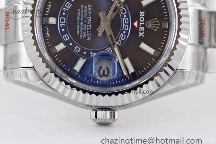 MiroTime 1222 FashionForward Sky-Dweller 326934 904L SS Noob 1:1 Best Edition Blue Dial on SS Bracelet Asian 23J to 2402